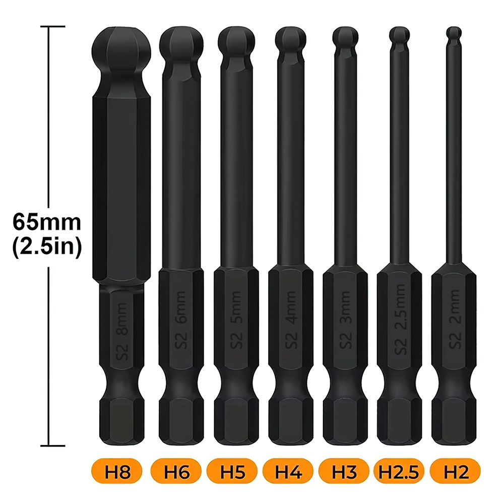 Pentalobe Screwdriver Set - 7Pcs Ball End Screwdriver Bit H2.5,H3,H4,H5,H6,H8