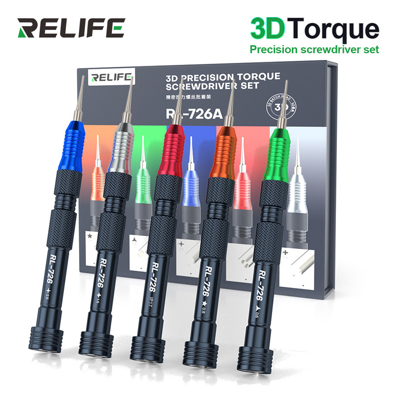RELIFE RL-726A 3D S2 Steel Scr - Pentalobe Screwdriver Set 评论和价格